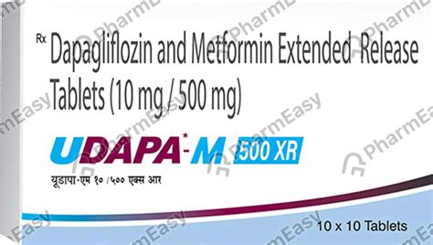 Udapa M 10/500mg Xr Strip Of 10 Tablets .